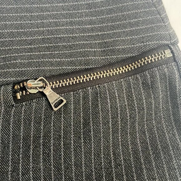 Express Gray Pinstripe Flare Editor Pants - Picture 5 of 8